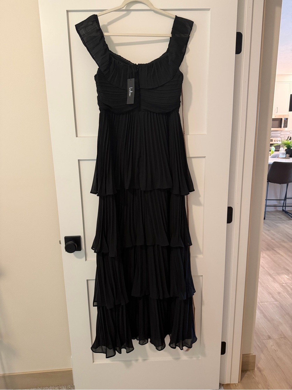 Lulu's Black Ruffled Tiered Maxi Dress - Picture 3 of 4